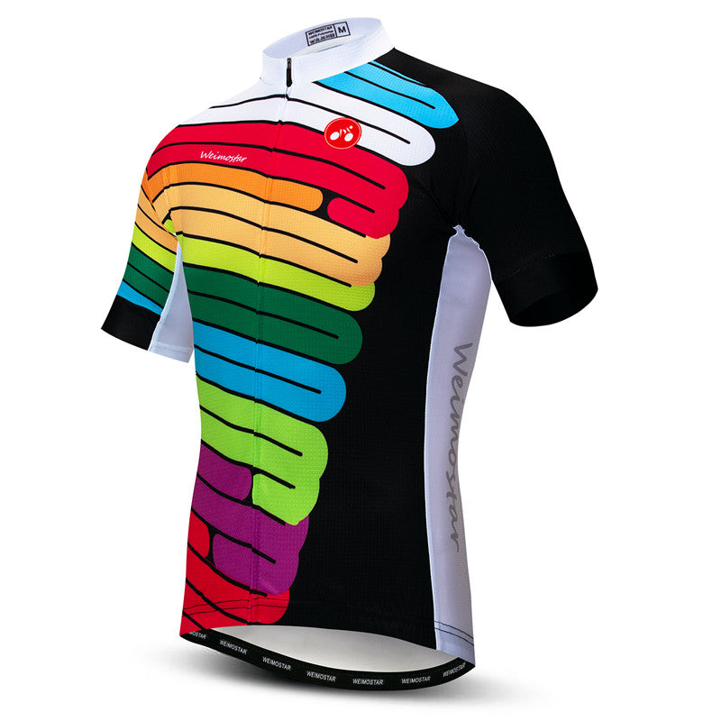 Side view Rainbow Cycling Jersey