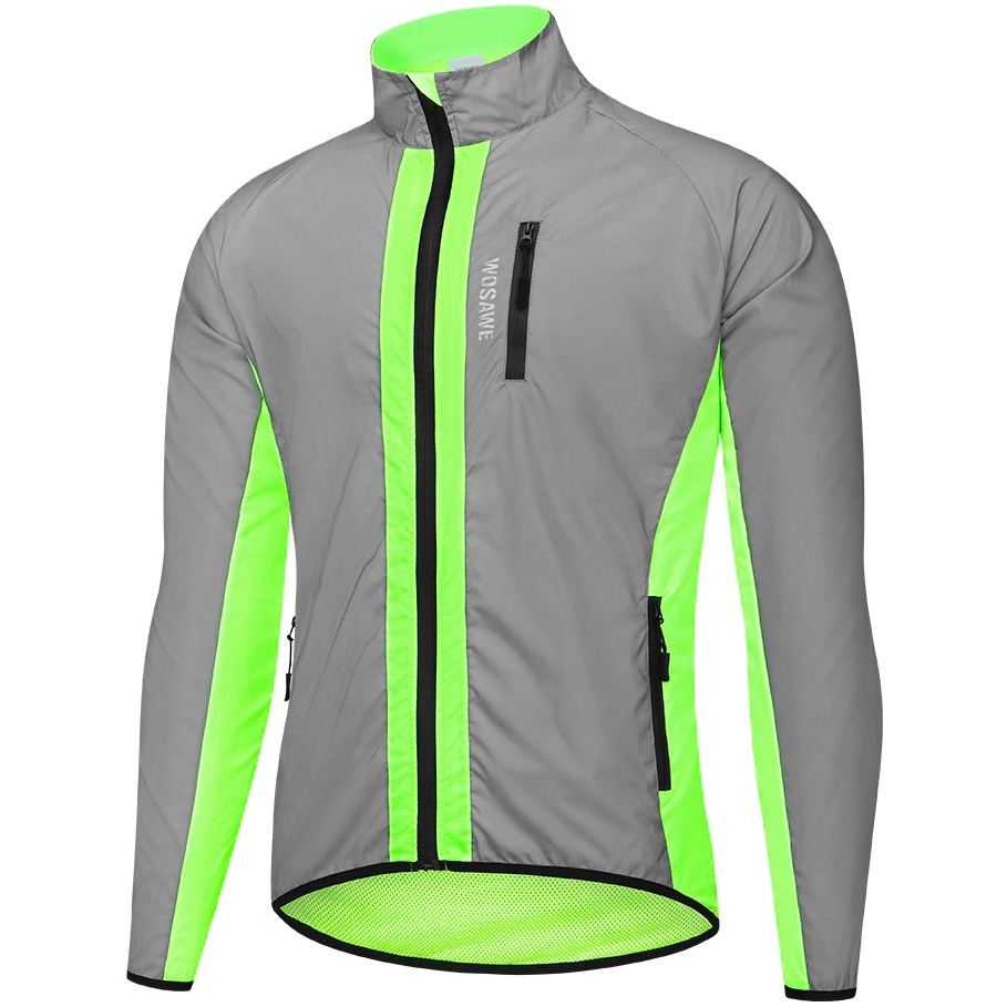 High Visibility Reflective Cycling Jacket - Green front