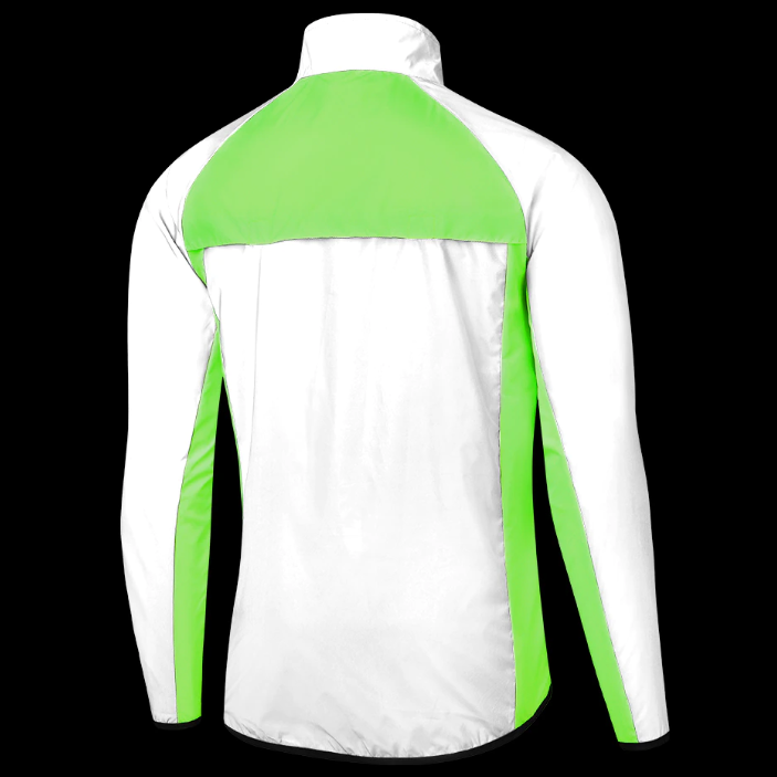 High Visibility Reflective Cycling Jacket - Green rear night