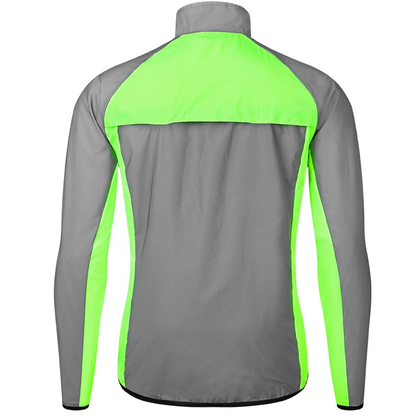 High Visibility Reflective Cycling Jacket - Green rear