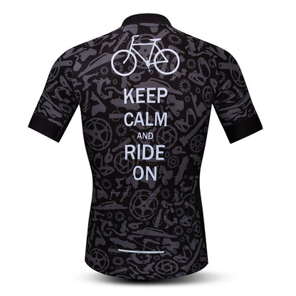 Rear view Keep Calm And Ride On Cycling Jersey