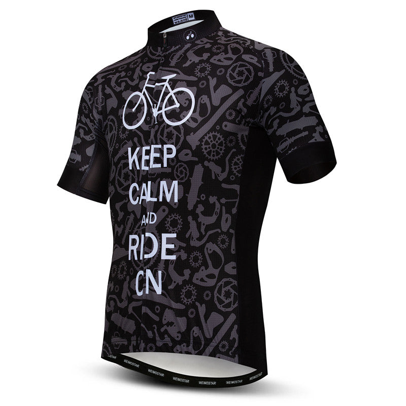 Side view Keep Calm And Ride On Cycling Jersey