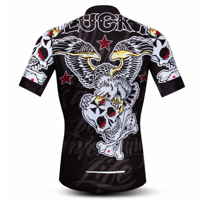 Lucky Skull Cycling Jersey Rear View