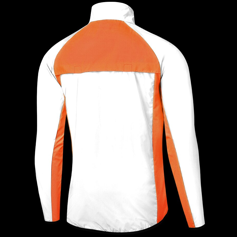 High Visibility Reflective Cycling Jacket - Orange rear night