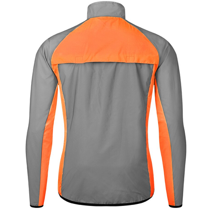 High Visibility Reflective Cycling Jacket - Orange rear