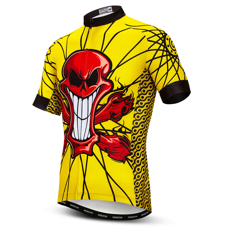 Side view The Cheeky Red Skull Cycling Jersey