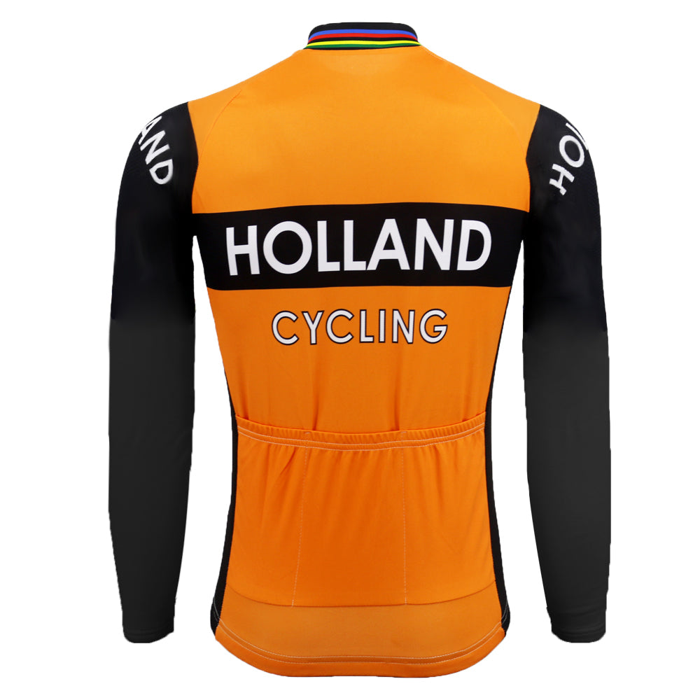 Retro Holland Long Cycling Jersey rear view