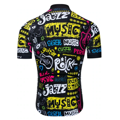 Rock Star Cycling Jersey Rear View
