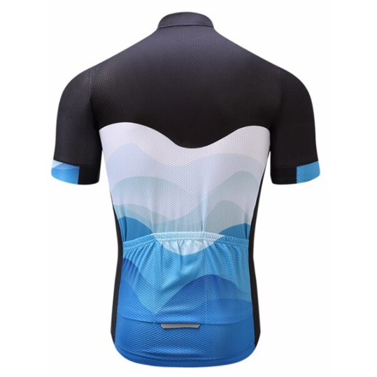 Rolling Blue Cycling Jersey Rear View