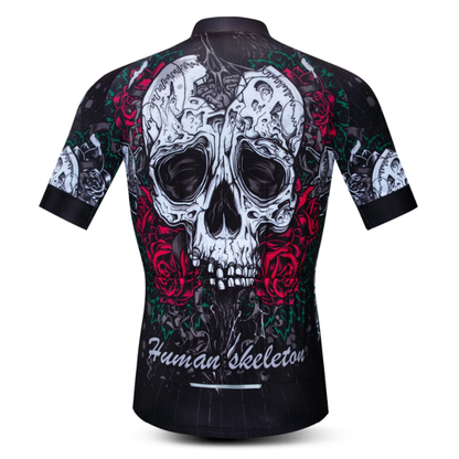 Skull & Roses Cycling Jersey Rear View