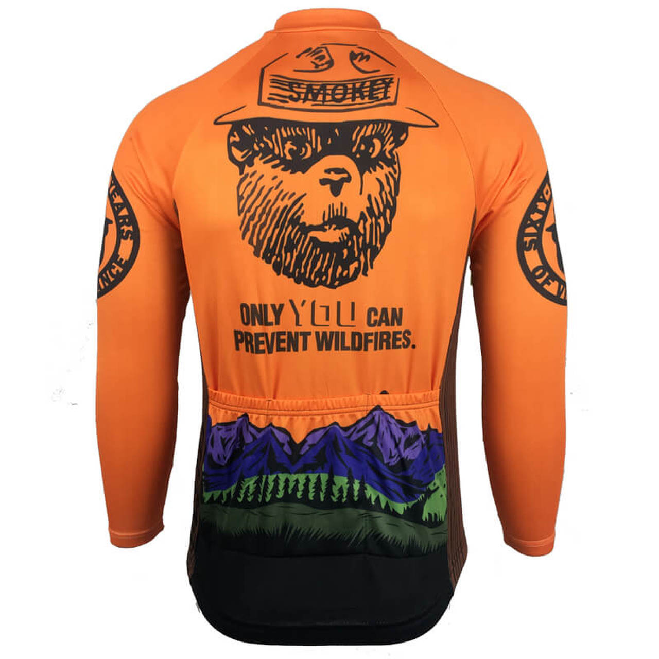 Smokey Bear Long Cycling Jersey rear
