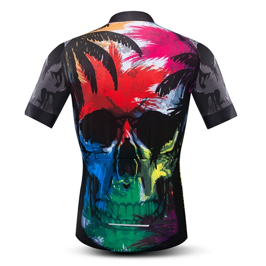 Rear view Tropical Skull Cycling Jersey